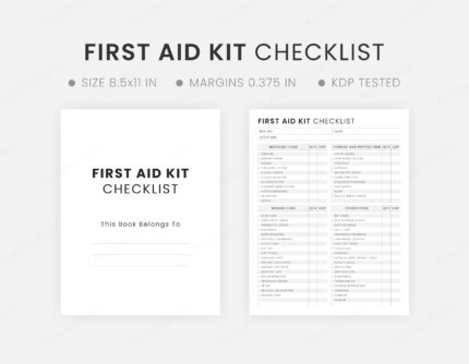 First Aid Kit Checklist Template