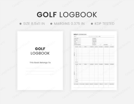 Golf Journal Log Book