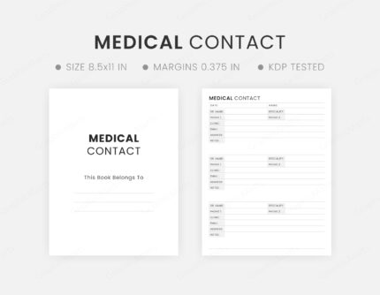 medical contact list template