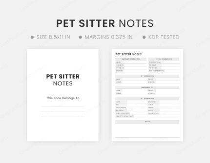 Printable Pet Sitter Checklist Template