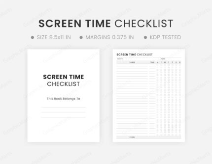 Screen Time Checklist Printable