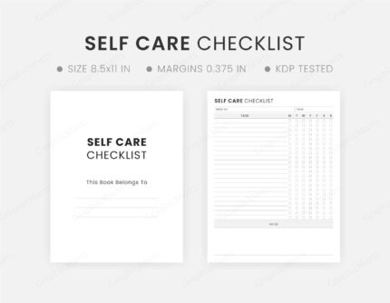 Daily Self-care Checklist Template
