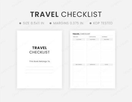 Travel checklist template