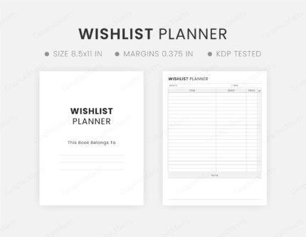 Wishlist Template Printable