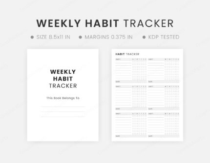 Weekly habit tracker printable